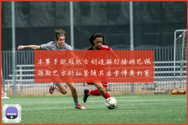 本赛季欧冠机会创造排行榜姆巴佩领衔巴尔科拉紧随其后索博奥利塞表现出色